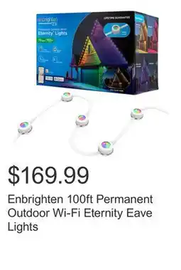 Costco Enbrighten 100ft Permanent Outdoor Wi-Fi Eternity Eave Lights offer