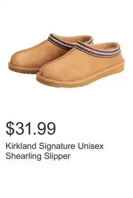 Costco Kirkland Signature Unisex Shearling Slipper offer
