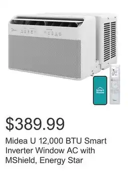 Costco Midea U 12,000 BTU Smart Inverter Window AC with MShield, Energy Star offer