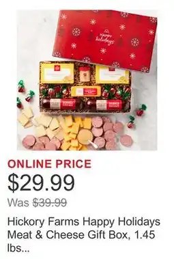 Costco Hickory Farms Happy Holidays Meat & Cheese Gift Box, 1.45 lbs Total, Pre-Order offer