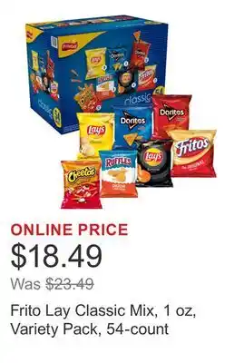 Costco Frito Lay Classic Mix, 1 oz, Variety Pack, 54-count offer