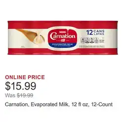 Costco Carnation, Evaporated Milk, 12 fl oz, 12-Count offer