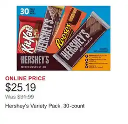 Costco Hershey's Variety Pack, 30-count offer