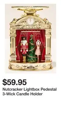 Bath & Body Works Nutcracker Lightbox Pedestal 3-Wick Candle Holder offer