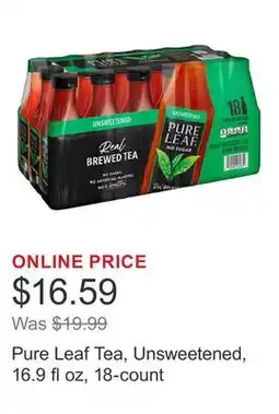 Costco Pure Leaf Tea, Unsweetened, 16.9 fl oz, 18-count offer