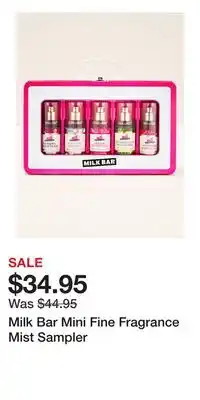 Bath & Body Works Milk Bar Mini Fine Fragrance Mist Sampler offer