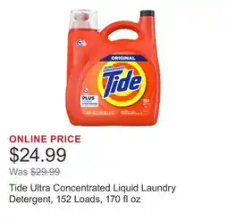Costco Tide Ultra Concentrated Liquid Laundry Detergent, 152 Loads, 170 fl oz offer