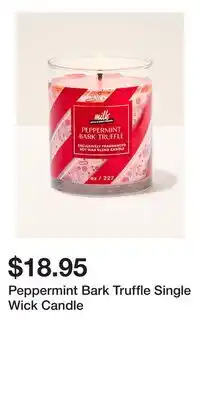 Bath & Body Works Peppermint Bark Truffle Single Wick Candle offer
