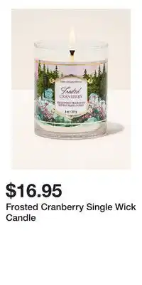 Bath & Body Works Frosted Cranberry Single Wick Candle offer