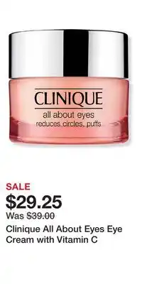 Ulta Beauty Clinique All About Eyes Eye Cream with Vitamin C offer