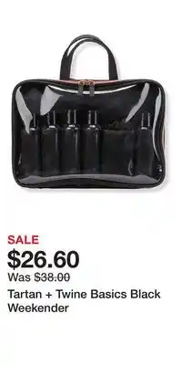Ulta Beauty Tartan + Twine Basics Black Weekender offer