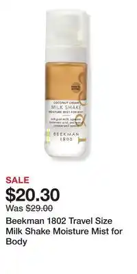 Ulta Beauty Beekman 1802 Travel Size Milk Shake Moisture Mist for Body offer