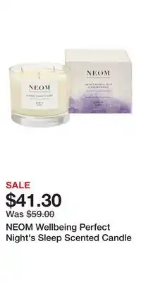 Ulta Beauty NEOM Wellbeing Perfect Night's Sleep Scented Candle offer