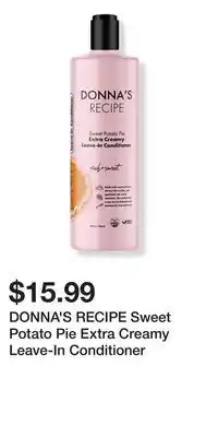 Ulta Beauty DONNA'S RECIPE Sweet Potato Pie Extra Creamy Leave-In Conditioner offer