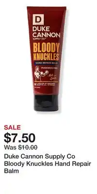 Ulta Beauty Duke Cannon Supply Co Bloody Knuckles Hand Repair Balm offer