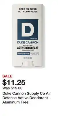 Ulta Beauty Duke Cannon Supply Co Air Defense Active Deodorant - Aluminum Free offer