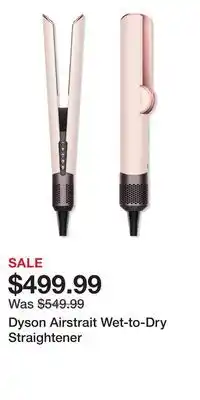 Ulta Beauty Dyson Airstrait Wet-to-Dry Straightener offer