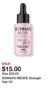 Ulta Beauty DONNA'S RECIPE Strength Hair Oil offer