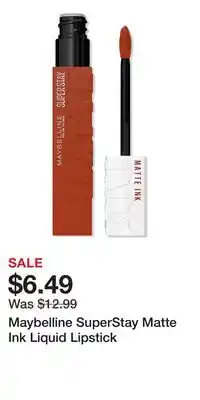 Ulta Beauty Maybelline SuperStay Matte Ink Liquid Lipstick offer