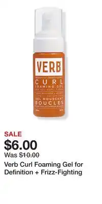 Ulta Beauty Verb Curl Foaming Gel for Definition + Frizz-Fighting offer