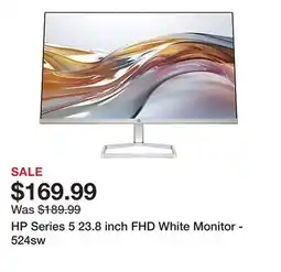 Office Depot HP Series 5 23.8 inch FHD White Monitor - 524sw offer