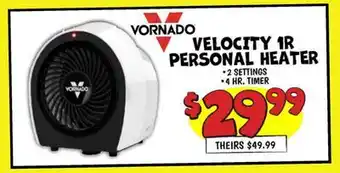 Ollie's VORNADO VELOCITY 1R PERSONAL HEATER offer