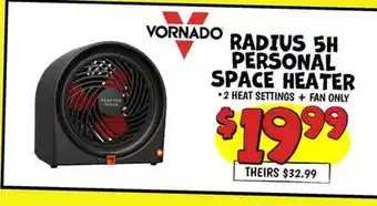 Ollie's VORNADO RADIUS 5H PERSONAL SPACE HEATER offer