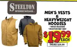 Ollie's STEELTON WORKWEAR MEN'S VESTS HEAVYWEIGHT HOODIES offer