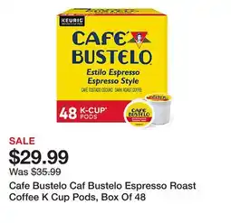 Office Depot Cafe Bustelo Caf Bustelo Espresso Roast Coffee K Cup Pods, Box Of 48 offer