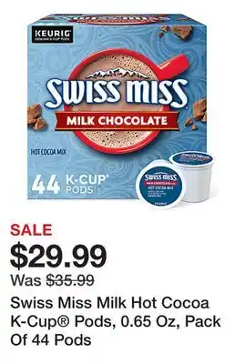 Office Depot Swiss Miss Milk Hot Cocoa K-Cup Pods, 0.65 Oz, Pack Of 44 Pods offer