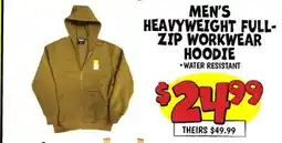 Ollie's MEN'S HEAVYWEIGHT FULL-ZIP WORKWEAR HOODIE offer