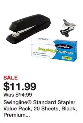 Office Depot Swingline Standard Stapler Value Pack, 20 Sheets, Black, Premium Staples & Remover Included offer