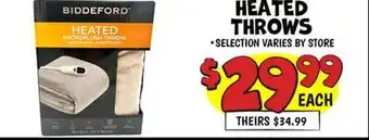 Ollie's HEATED THROWS offer