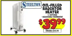 Ollie's STEELTON OIL-FILLED RADIATOR HEATER offer