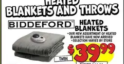 Ollie's HEATED TWIN BLANKETS offer