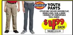 Ollie's Dickies YOUTH PANTS offer