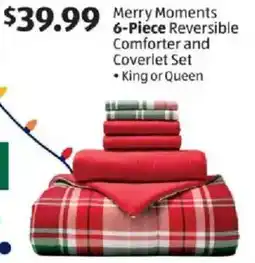 Aldi Merry Moments 6-Piece Reversible Comforter and Coverlet Set offer