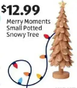 Aldi Merry Moments Small Potted Snowy Tree offer