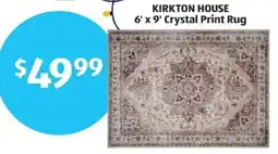 Aldi Kirkton house 6' x 9' crystal print rug offer