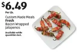 Aldi Custom Made Meals Fresh Bacon Wrapped Jalapenos offer