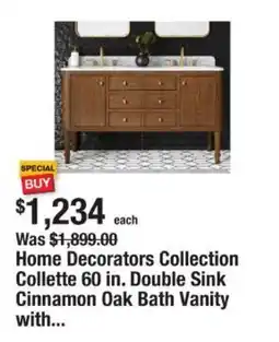 The Home Depot Home Decorators Collection Collette Double Sink Cinnamon Oak Bath Vanity with... offer