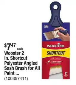 The Home Depot Wooster Shortcut Polyester Angled Sash Brush for All Paint... offer