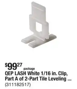 The Home Depot QEP LASH White 1/16 in. Clip, Part A of 2-Part Tile Leveling ... offer