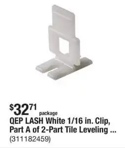 The Home Depot QEP LASH White 1/16 in. Clip, Part A of 2-Part Tile Leveling ... offer