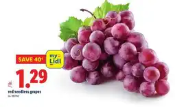 Lidl red seedless grapes offer