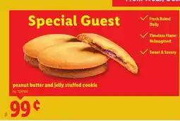 Lidl peanut butter and jelly stuffed cookie offer