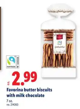Lidl Favorina butter biscuits with milk chocolate offer