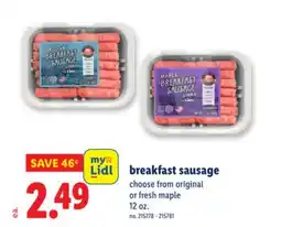Lidl breakfast sausage offer