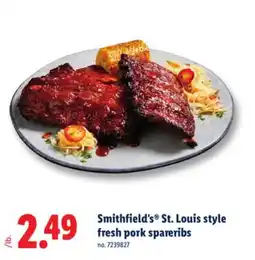 Lidl Smithfield's St. Louis style fresh pork spareribs offer