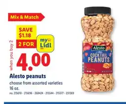 Lidl Alesto peanuts offer